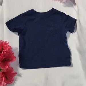 Garanimals Baby Boy Navy Blue Short Sleeve T-Shirt Size 12M EUC